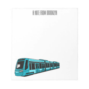 Elektrische illustratie van cartoon voor locomotie notitieblok