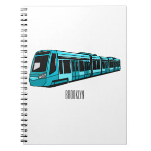 Elektrische illustratie van cartoon voor locomotie notitieboek
