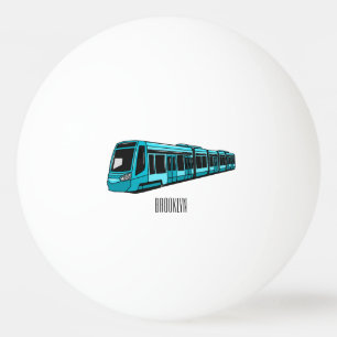 Elektrische illustratie van cartoon voor locomotie pingpongbal