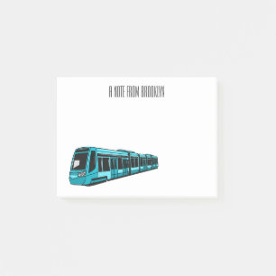 Elektrische illustratie van cartoon voor locomotie post-it® notes