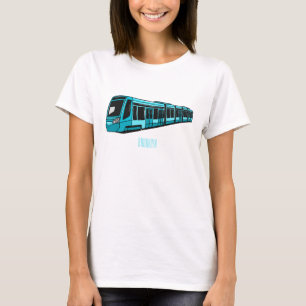 Elektrische illustratie van cartoon voor locomotie t-shirt