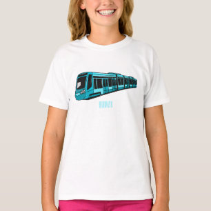 Elektrische illustratie van cartoon voor locomotie t-shirt