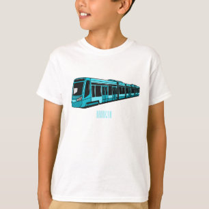 Elektrische illustratie van cartoon voor locomotie t-shirt