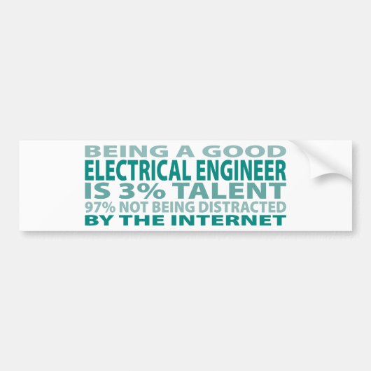 Elektrische ingenieur 3% Talent Bumpersticker (Voorkant)