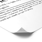 Elektrische ingenieur Definitie Funny Engineering Poster (Hoek)