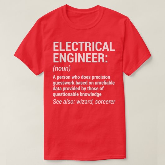 Elektrische ingenieur Definitie Funny Engineering  T-shirt (Design voorkant)