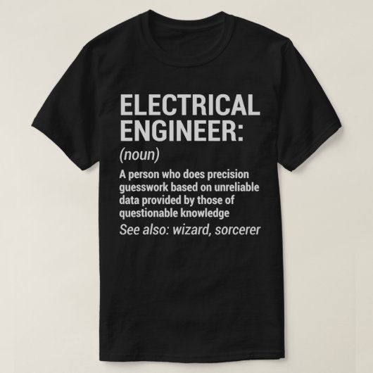 Elektrische ingenieur Definitie Funny Engineering T-shirt (Design voorkant)