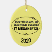 Elektrische ingenieur Megahertz Oval Keramisch Ornament (Rechts)