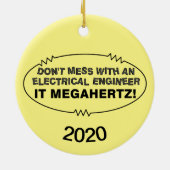 Elektrische ingenieur Megahertz Oval Keramisch Ornament (Achterkant)