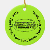 Elektrische ingenieur Megahertz Oval Keramisch Ornament (Voorkant)