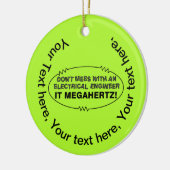 Elektrische ingenieur Megahertz Oval Keramisch Ornament (Links)