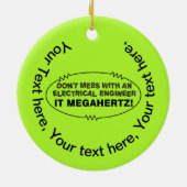 Elektrische ingenieur Megahertz Oval Keramisch Ornament (Achterkant)