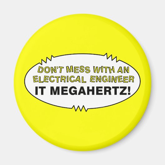Elektrische ingenieur Megahertz Oval Magneet (Voorkant)