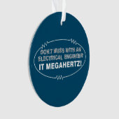 Elektrische ingenieur Megahertz Oval Ornament (voorkant)