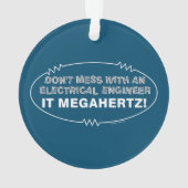 Elektrische ingenieur Megahertz Oval Ornament (achterkant)