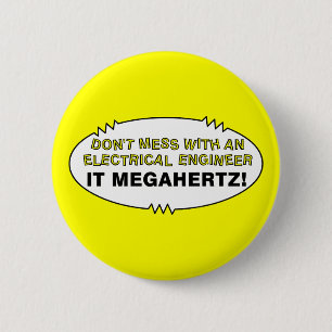 Elektrische ingenieur Megahertz Oval Ronde Button 5,7 Cm
