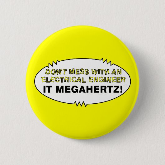 Elektrische ingenieur Megahertz Oval Ronde Button 5,7 Cm (Voorkant)