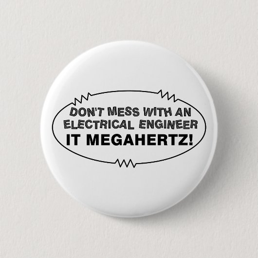 Elektrische ingenieur Megahertz Oval Ronde Button 5,7 Cm (Voorkant)