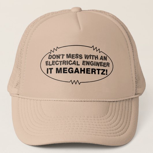 Elektrische ingenieur Megahertz Oval Trucker Pet (Voorkant)