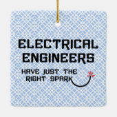 Elektrische ingenieur Recht Vonk Keramisch Ornament (Achterkant)