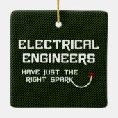 Elektrische ingenieur Recht Vonk Keramisch Ornament (Achterkant)