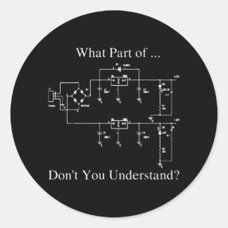 Elektrische ingenieur ronde sticker