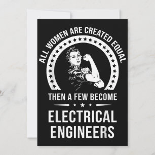 Elektrische ingenieur voor vrouwen wordt gelijk Cr Bedankkaart