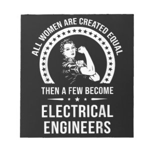 Elektrische ingenieur voor vrouwen wordt gelijk Cr Notitieblok