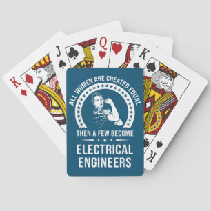 Elektrische ingenieur voor vrouwen wordt gelijk Cr Pokerkaarten