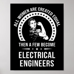 Elektrische ingenieur voor vrouwen wordt gelijk Cr Poster