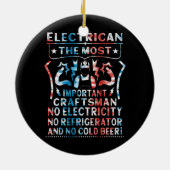 Elektrische ingenieurs Elektrische Elektrische Ele Keramisch Ornament (Achterkant)