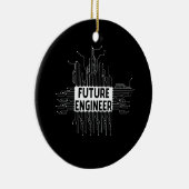 Elektrische ingenieurscentrale Kinder Toekomsttech Keramisch Ornament (Rechts)