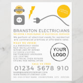 Elektrische kabel, elektrisch Adverteren Flyer (Voorkant)