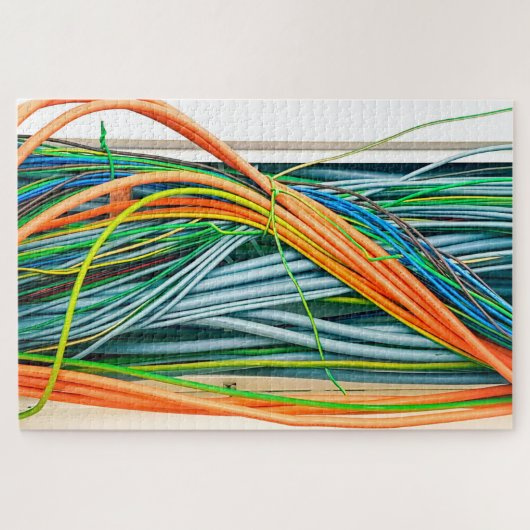 Elektrische kabels Gekleurd 1000 stuks Legpuzzel (Horizontaal)