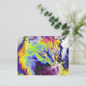 Elektrische kat briefkaart (Staand voorkant)