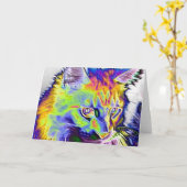 Elektrische kat kaart (Gele Bloem)