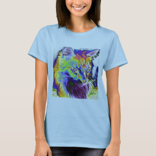 Elektrische kat t-shirt