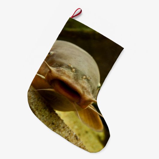 Elektrische katvis grote kerstsok (Voorkant (Hangend))