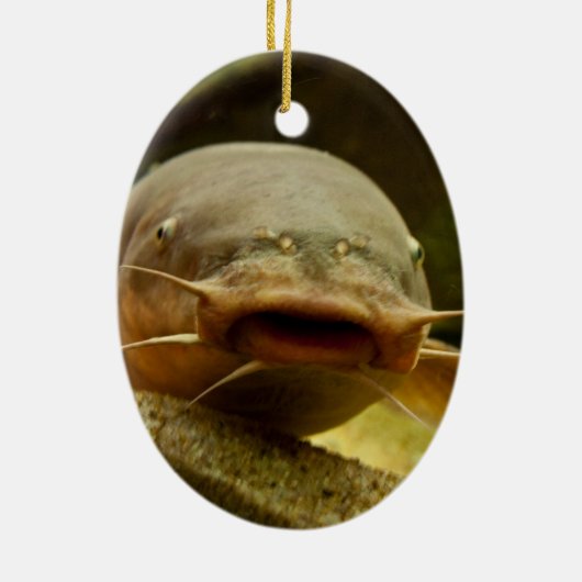 Elektrische katvis keramisch ornament (Achterkant)