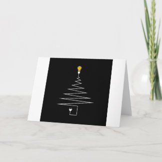 Elektrische kerstboom feestdagen kaart