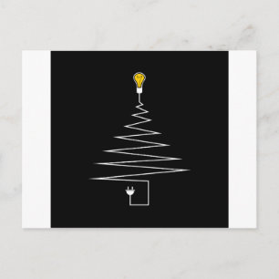 Elektrische kerstboom feestdagenkaart