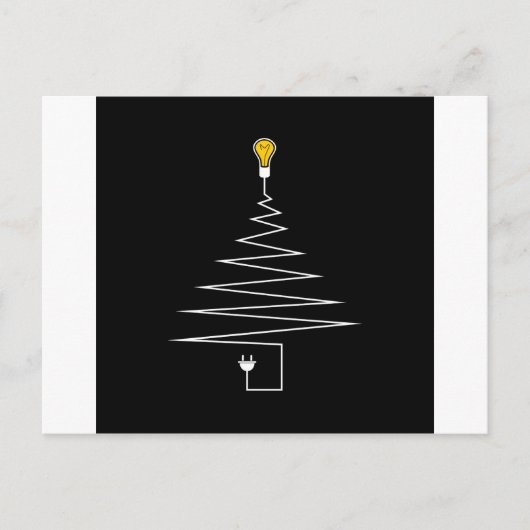 Elektrische kerstboom feestdagenkaart (Voorkant)