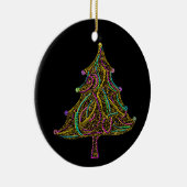 Elektrische kerstboomversiering met Neon Keramisch Ornament (Rechts)