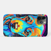Elektrische Kleur Pop Hond Kunst Case-Mate iPhone Case (Achterkant (horizontaal))