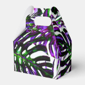 Elektrische kleur Pop Tropische palmbladeren Bruil Bedankdoosjes (Achterkant)