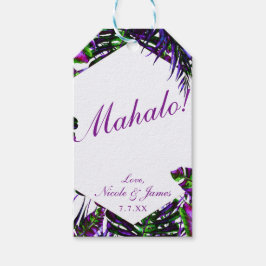 Elektrische kleur Pop Tropische palmbladeren Bruil Cadeaulabel