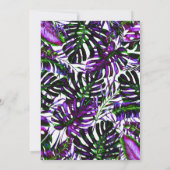 Elektrische kleur Pop Tropische palmbladeren Bruil Kaart (Achterkant)