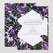 Elektrische kleur Pop Tropische palmbladeren Bruil Kaart (Voorkant / Achterkant)