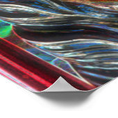 Elektrische kleuren Fiery Steed Carousel Horse Art Poster (Hoek)