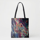 Elektrische kleuren Fiery Steed Carousel Horse Art Tote Bag (Voorkant)